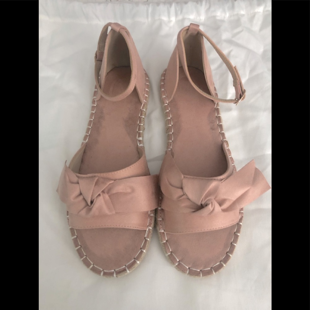 Cute knot espadrille flat sandals